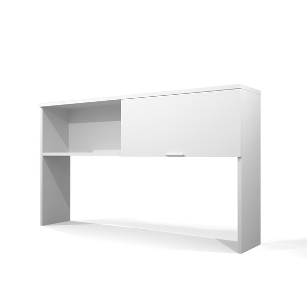 Pro-Linea 72W Hutch with Sliding Door, White